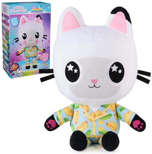 Gabby et la Maison Magique - Gabby Dollhouse - Peluche Veilleuse Pandy Pattes 30 Cm Avec Lumières - Peluche Chat - Gabby Chat - Dessin Animé Jouet Gabby Et La Maison Magique - Jouet Enfant 3 Ans Et +