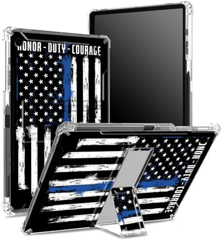 Schutzhülle für iPad 10,2 Zoll (Modell 2021/2020/2019, 9/8/7 Generation) mit Stifthalter, transparente Rückseite mit amerikanischer Flagge, Eckenschutz, stoßfeste Abdeckung mit hartem Ständer