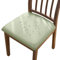 Alishomtll Dining Chair Covers Set of 4/6 PU Chair Seat Slipcovers Waterproof Leather Chair Covers Removable Seat Covers with Fixing Buckle for Dining Room Kitchen Garden Office (Light Green, 4pcs)