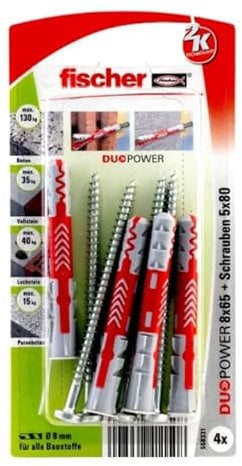 fischer DuoPower 8x65 S PH K 5 Stk