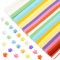 Rebanky 1080 Stück Origami Sterne Papier, DIY Handgemachte Bunt Origami Sterne, Glücksstern Papierstreifen, Papierstreifen Origamipapier für Bastelarbeiten, Dekoration