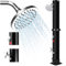 upstartech Solardusche 35 Liter | Gartendusche Solar Pooldusche mit bodenplatte | 360° Verstellbarer Duschkopf | Heiß- und Kaltwassereinstellung | Druckregulierung | Wasserhahn(Kaltes Wasser) (40L)