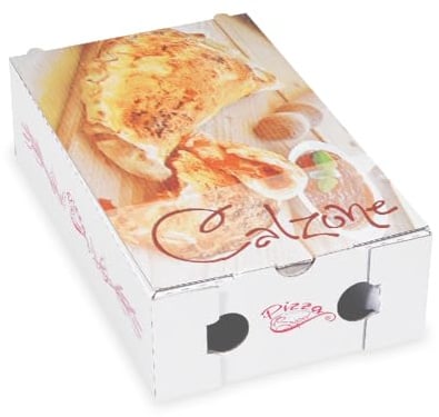 SWS 100 Pizzakartons Calzone 28x17x7,5 cm - Ideal für Pizzabäcker und ToGo-Lieferdienste
