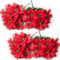 euluoziqing 4 Stück Künstliche Weihnachtsstern Blumen, Poinsettia Weihnachtsblume Deko, Rot Christbaumschmuck für Hochzeit Party Home Dekoration Weihnachtsbaum Neujahr Ornamente (Rot)
