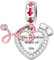 BIZK Stethoskop Charm Anhänger für Armband 925 Sterling Silber Charm Bead Pendant für Europäische Armbänder und Halsketten