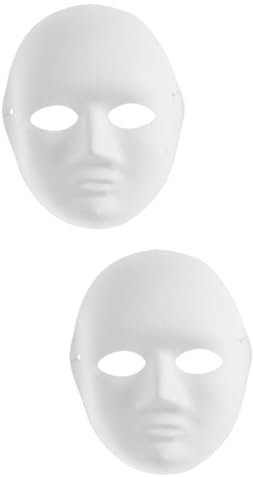 Alasum 2 Piezas Máscara De Pintura Facial Completa Máscara De De Disfraz De Bricolaje De Mascarada Creativa