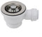 Oniissy Stainless Steel 70mm PP Flange Mini Basket Strainer Waste Kit for Kitchen Sink, Brushed Finish, White