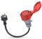 AOJO Schuko Stecker auf 16A CEE Kupplung Adapter, 230V Schuko auf 5-Polig CEE Kupplung für Elektrofahrzeuge, EV Ladegerät -IP44 Schutz (S14542)