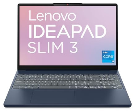 Lenovo IdeaPad Slim 3 Laptop | 15.6 WUXGA Display | Intel Core i5-13420H | 16GB RAM | 512GB SSD | Intel UHD Grafik | Windows 11 Home | QWERTZ | Cosmic Blue | 3 Monate Premium Care