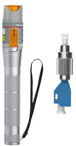 50-km-Glasfaser-Visueller Fehlerlokalisierer mit FC/LC-Adapter-Kit, VFL inklusive Singlemode 9/125 µm FC-Stecker auf LC-Buchse, Glasfaser-Lichtstift für CATV-Telekommunikations- und Wartungsarbeiten