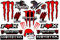XUZOPIM Monster Energy Sticker Motorcycle Cool Motorcycle Helmet Sticker Stickers For Motorcycles, Skateboards, Cars And Off-Road Bikes