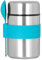 FUZVOL Insulated Food Flask for Food Warming,Stainless Steel Thermos Food Flask Soup Flask Container with Spoon for Lunch & Dinner Food Carrying(Blue)