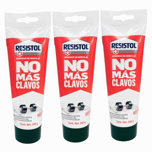 Henkel Montagekleber Kleben statt Bohren Weiß - Kraftkleber für innen & außen- Universell einsetzbarer Baukleber- Resistol Kleber mit hoher Festigkeit (3 x 200g)