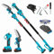 Kit Potatura Elettrico 3 in 1 con Asta Telescopica 2,5M, Forbici, Motosega 6” a Batteria, 2 Batterie 2.0Ah, Attrezzi Giardinaggio,Cesoia,troncarami,Per Rami, Alberi, Giardino, Vigneti, Orti DEALIX