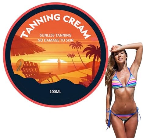 Gel de bronceado, Acelerador Bronceado, Bronceador Corporal eficaz en Soláriums y Sol exterior -Autobronceador para rostro y cuerpo,logra un bronceado natural con ingredientes naturales (100 ml)