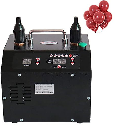 YXZQLOZ Bomba de Globo eléctrica Digital, inflador/soplador de Globo de Doble Boquilla con Temporizador y Contador, configurado con Boquilla