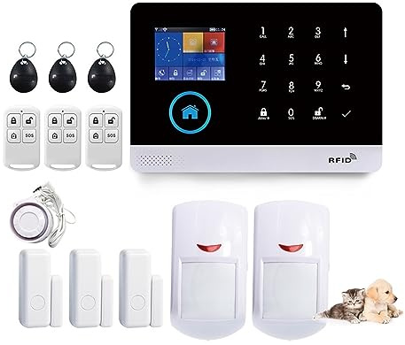 Alarmsystem Mit Haustierimmun-Bewegungssensor, IP-Kamera, WLAN, Kabellose Smart-Home-Sicherheit, APP-Steuerung(Pet Immune-O.)