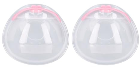 Muttermilch-Sammlung Tassen 2 Packung Silikon Wearable Milch fänger Automatische Verschütten Prävention Pflege becher mit Deckel für stillende Mütter 11cm Länge