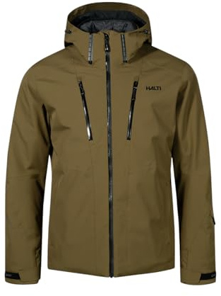 Halti Vertica DrymaxX Herren Skijacke mit abnehmbarer Kapuze - Gr. L 20.000 mm wasserdicht, atmungsaktiv, mit Primaloft® Silver-Isolierung, DrymaxX® Ultra Stretch & PFC-frei.