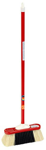 Theo Klein 6320 Scopa classica I Resistente scopa giocattolo realizzata in plastica di alta qualità I Dimensioni- 18 cm x 5,5 cm x 61,5 cm I Giocattoli per bambini dai 3 anni in su