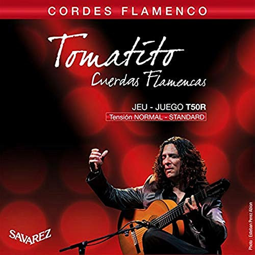 Savarez Cuerdas para Guitarra Clásica Flamenco juego T50R Tensión estandard, Claro