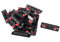 sourcingmap 20 Pcs 4 Pin 4 Position Speaker Terminal Block, Plastic Housing 4 Way Stereo Speaker Terminal Board Connector Amplifier Spring Jointing Clamp Test Clip, Red Black