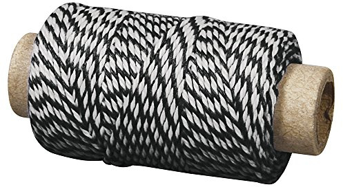 Rayher 55517576 Garn, 1mm ø, auf Rolle ca. 35m, SB-Btl 10g, schwarz