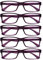 Die Lesebrille Unternehmen Lila Wert 5er-Pack Herren Frauen Designer Stil Leser RRRRR92-5 +2,50