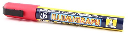ZIG Kreidemarker Illumigraph 5mm - 5 wasserlösliche Marker rot