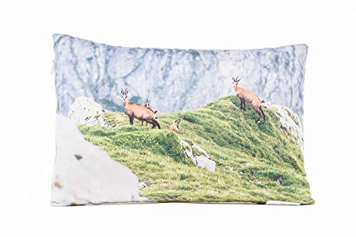 Tiroler Zirbenkissen 30x20 cm Gämse - handgemachter Polster aus hochwertigen Zirben