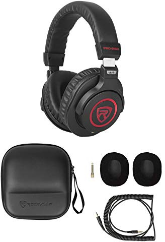 Rockville PRO-M50 SR 40mm Studio Headphones, 32 Ohm, Detachable Coil Cable, Sound Isolation, Durable Build, for Studio Monitoring and Podcasting