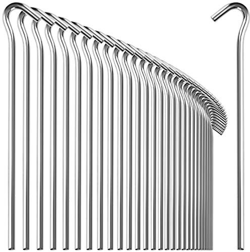 COM-FOUR® 36x piquets de Tente en Acier - piquets Extra épais pour Le Camping et l'extérieur - idéal pour Les sols normaux et durs - Ø 7 mm 0230x7mm Rond