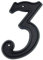 HASWARE Numéro de maison de 5,5 pouces (139mm) Numéros de porte modernes Numéros d'adresse du domicile de la rue, plastique ABS noir (3)
