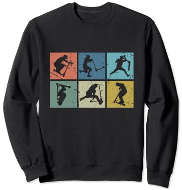 Stunt Scooter Tretroller Freestyle Elektro Roller Vintage Sweatshirt