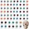 64 pieces Halloween Eyeballs Scary Realistic Eyes Plastic Half Eyeballs Props Horror Mask Doll Eyes Props for Halloween Party Trick or Treat Craft Supplies Spooky Decoration (Dark Color,0.87 Inch)