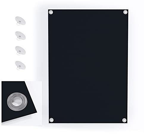 Tom'Shop Dachfenster Rollo [Schwarz, M04, 60cm x 73cm] Thermo Rollo Dachfenster Sonnenschutz Verdunkelungsrollo für Velux Hitzeschutz Dachfensterrollo mit Saugnäpfen ohne Bohren