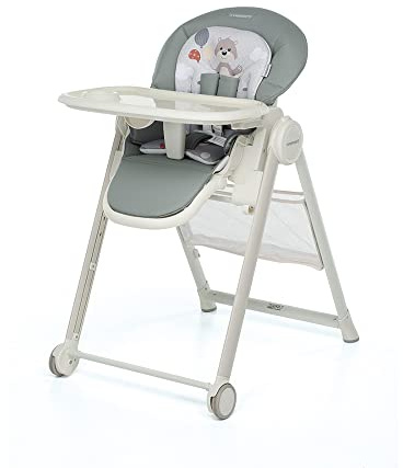 Foppapedretti Seggiolone Sdraietta Misterchef, bambini da 0 a 3 anni (fino a 15 Kg), Seduta/Poggiapiedi/Schienale Regolabili, Cesto Porta Oggetti, Stabile, con Imbottitura Lavabile, Balloon
