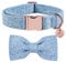 DOGWONG Hundehalsband mit Abnehmbarer Fliege, Blau Haustierhalsband Hundefliege Geschenk für Mädchen oder Jungen Hunde, Bequeme verstellbares Hundehalsband für kleine mittelgroße Hunde