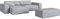 DELIFE Eckcouch Sirpio XL Mikrofaser Grau 270x170 cm Recamiere variabel mit Hocker