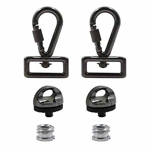 Kameragurt Haken Kamera Adapter Schraube set - 2 Set Schnellinstallations Metallschraube und Schultergurt-Haken, mit 1/4 auf 3/8 Zoll Gewindeschraube, Kameraschraube für DSLR, SLR Kamera