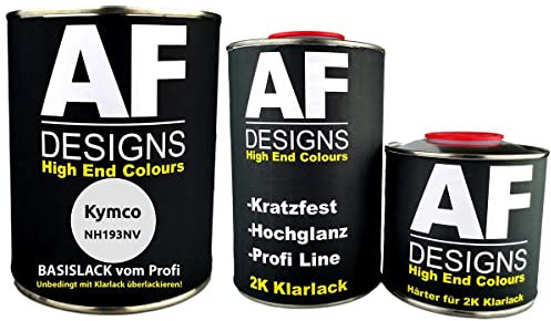 Alex Flittner Designs 1,25 Basislack Set für Kymco NH193NV Bianco Ice Perl