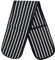 Black Double Oven Gloves Heat Resistant Oven Mitts for Home Kitchen Baking and Cooking, Butchers Stripe Pot Pan Tray Double Oven Gloves, Heavy Duty Cooking Oven Gloves (Black)