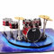 Liif Performance Drum Kid 3D Grußkarte Pop-Up-Karte, Geburtstagskarte für Musiker, Schlagzeuggeschenke für Männer, Rockband, Musikabschluss,mit Nachricht und Umschlag,große Größe 20.3x15.2 cm