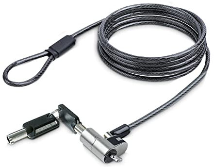 StarTech.com Cavo di sicurezza per notebook a 2m - Cavo antifurto in acciaio per laptop con slot di sicurezza Nano - Blocco con serratura a chiave per EliteBook/LenovoX1/Laptop 2-1 (NANOK-LAPTOP-LOCK)
