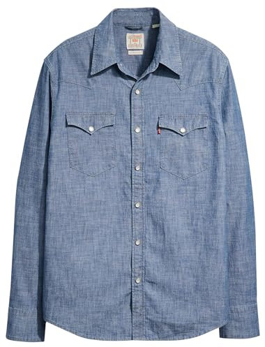 Levi's Barstow Western Standard Chemise, Grant Mid Blue Chambray, L Homme