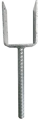 Pfostenträger 120 x 70 mm, Verzinkt Stahl, Stützenfuß für beton, Aufschraubhülse, Säulenfuß 1 Stück