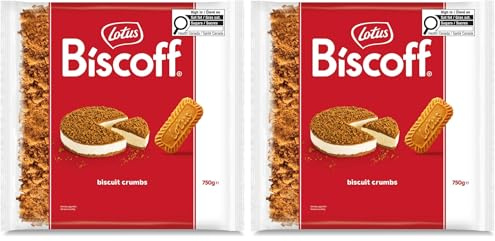 Lotus Biscoff Crumble - Crushed Biscoff Biscuits - Biscuit Crumb - Perfect for Baking (750g bag) (Pack of 2)