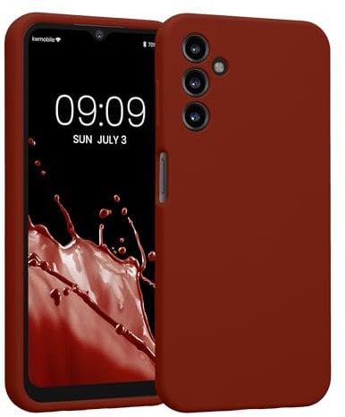 kwmobile Handyhülle kompatibel mit Samsung Galaxy A14 5G Hülle - gummierte Handy Case aus Silikon in Spice Red