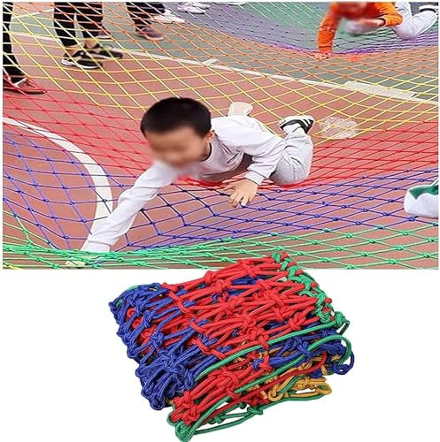 HXRW Cadres d'escalade for enfants, filet de sécurité en plein air, corde colorée, entraînement physique, filet de chargement d'escalade Aires de jeux pour enfants & Jeux d'extérieur ( Size : 1*3m(3.3