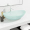 ZEYUAN Lavabo Verre trempé 54,5x35x15,5 cm Dépoli,Vasque À Poser Salle De Bain,Lavabo Salle De Bain